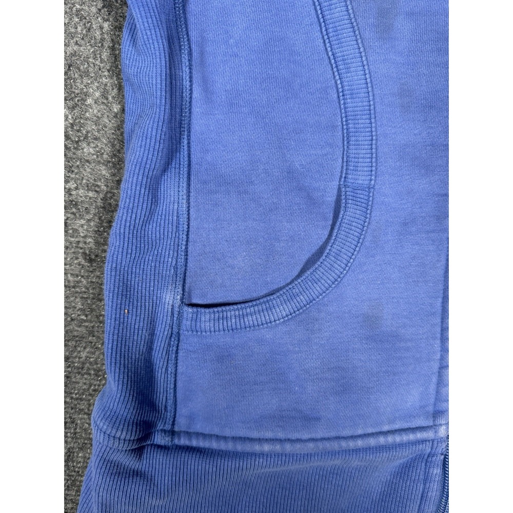 Vintage Lululemon Scuba Hoodie Womens‎ 6 Rocksteady Blue Cotton Fleece Full Zip - Picture 12 of 16